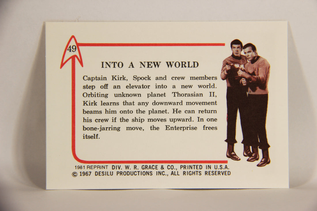 Star Trek 1981 REPRINT 1967 Leaf Trading Card #49 Into A New World L005410
