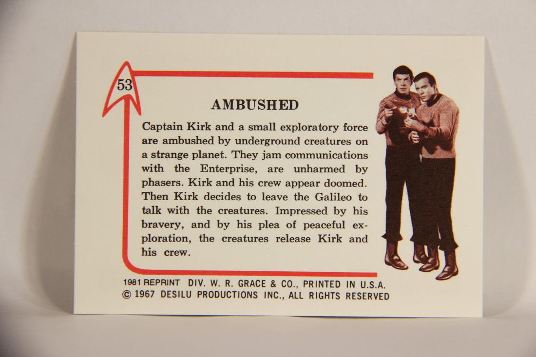 Star Trek 1981 REPRINT 1967 Leaf Trading Card #53 Ambushed L005414