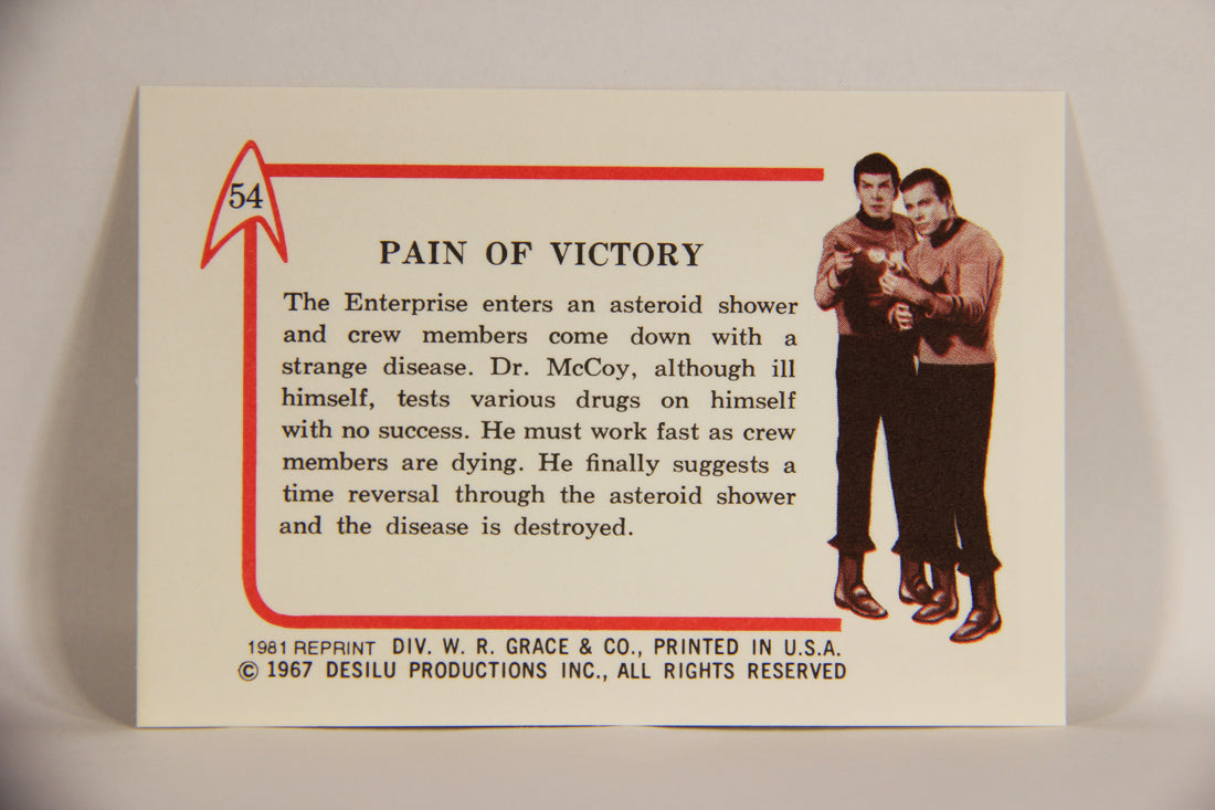 Star Trek 1981 REPRINT 1967 Leaf Trading Card #54 Pain Of Victory L005415
