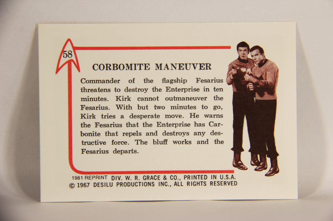 Star Trek 1981 REPRINT 1967 Leaf Trading Card #58 Corbomite Maneuver L005419