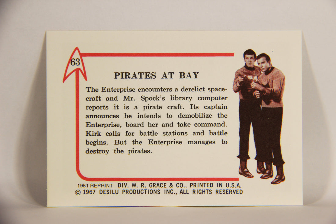 Star Trek 1981 REPRINT 1967 Leaf Trading Card #63 Pirates At Bay L005424