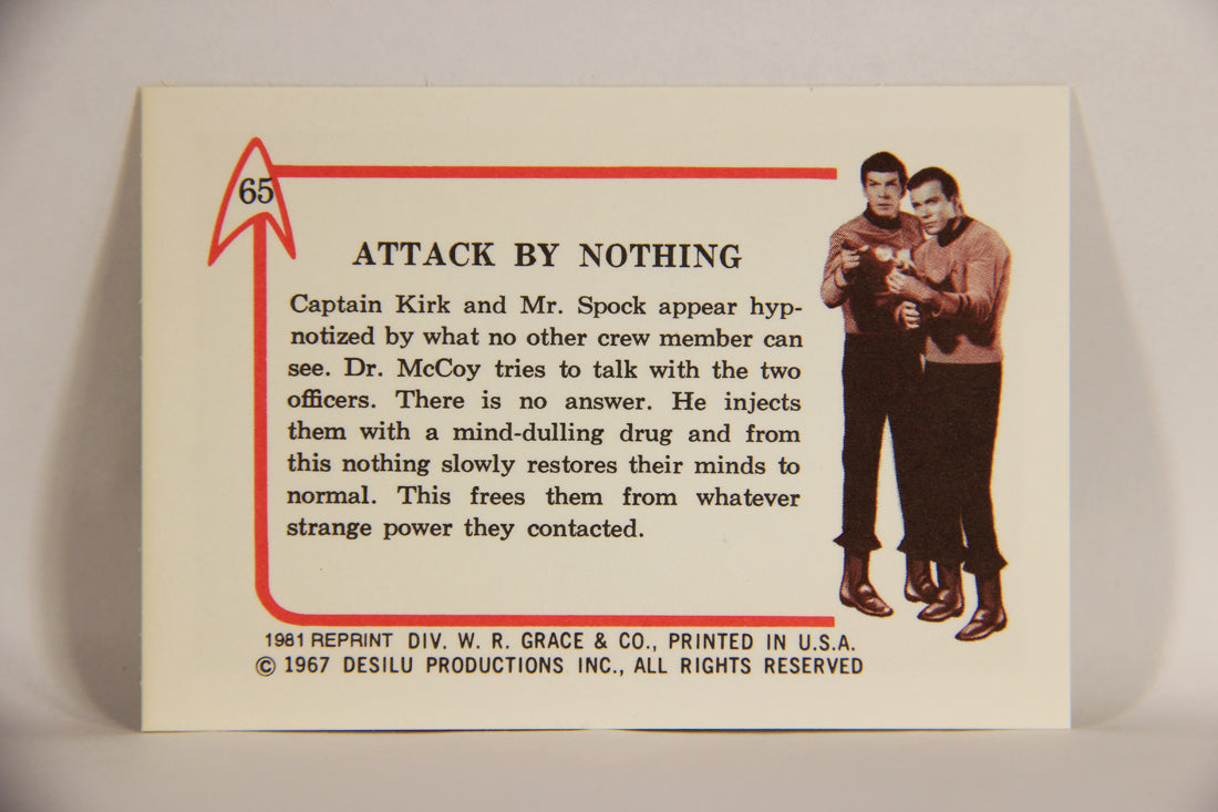 Star Trek 1981 REPRINT 1967 Leaf Trading Card #65 Attack By Nothing L005426