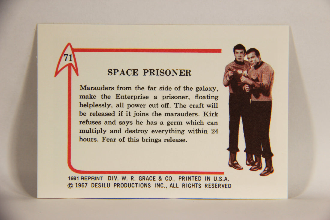 Star Trek 1981 REPRINT 1967 Leaf Trading Card #71 Space Prisoner L005432