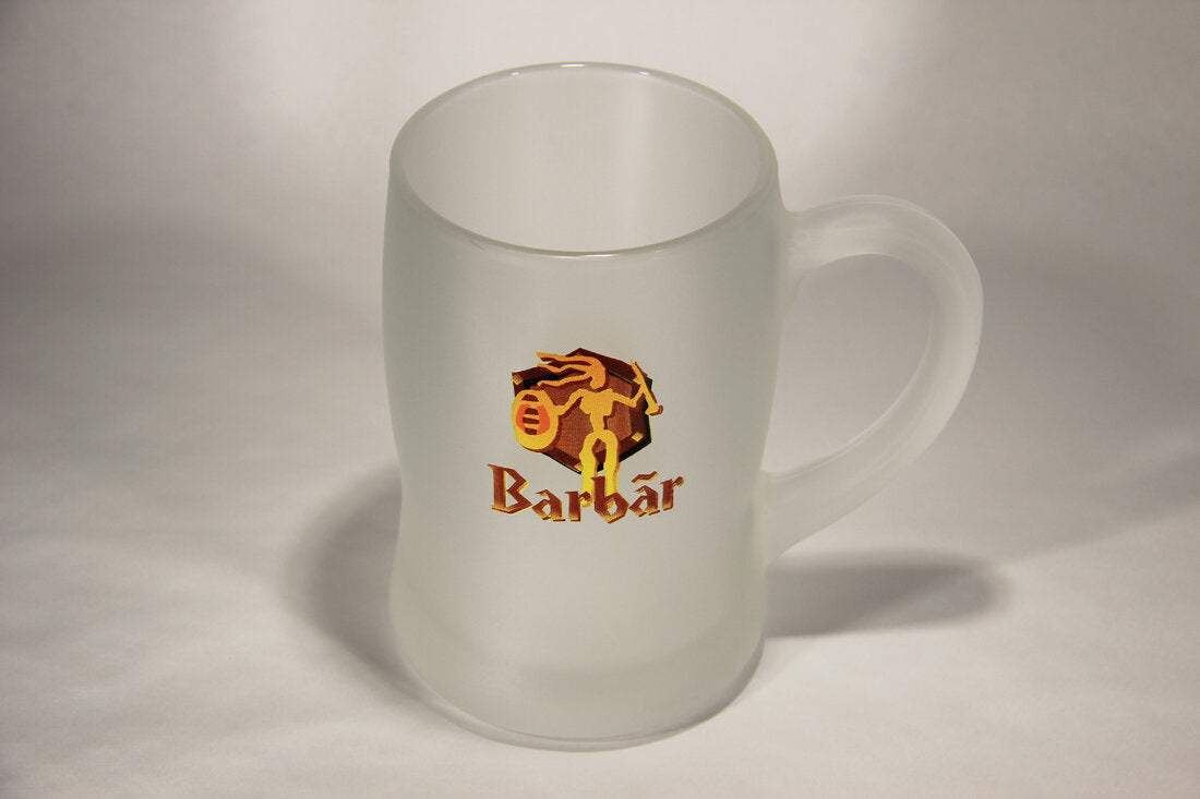 Barbâr Beer Frosted Mug Belgium Barbarian Logo L005675