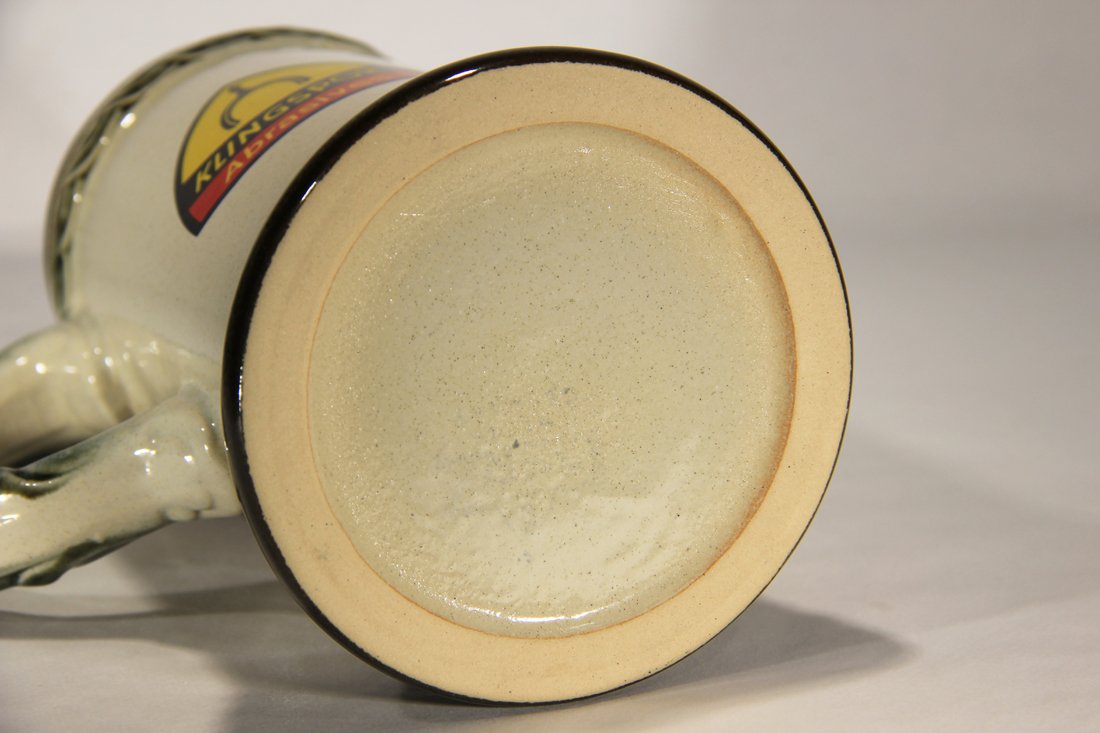 Stoneware Beer Mug With Old Germany Arms And Klingspor Abrasives Logos L005687