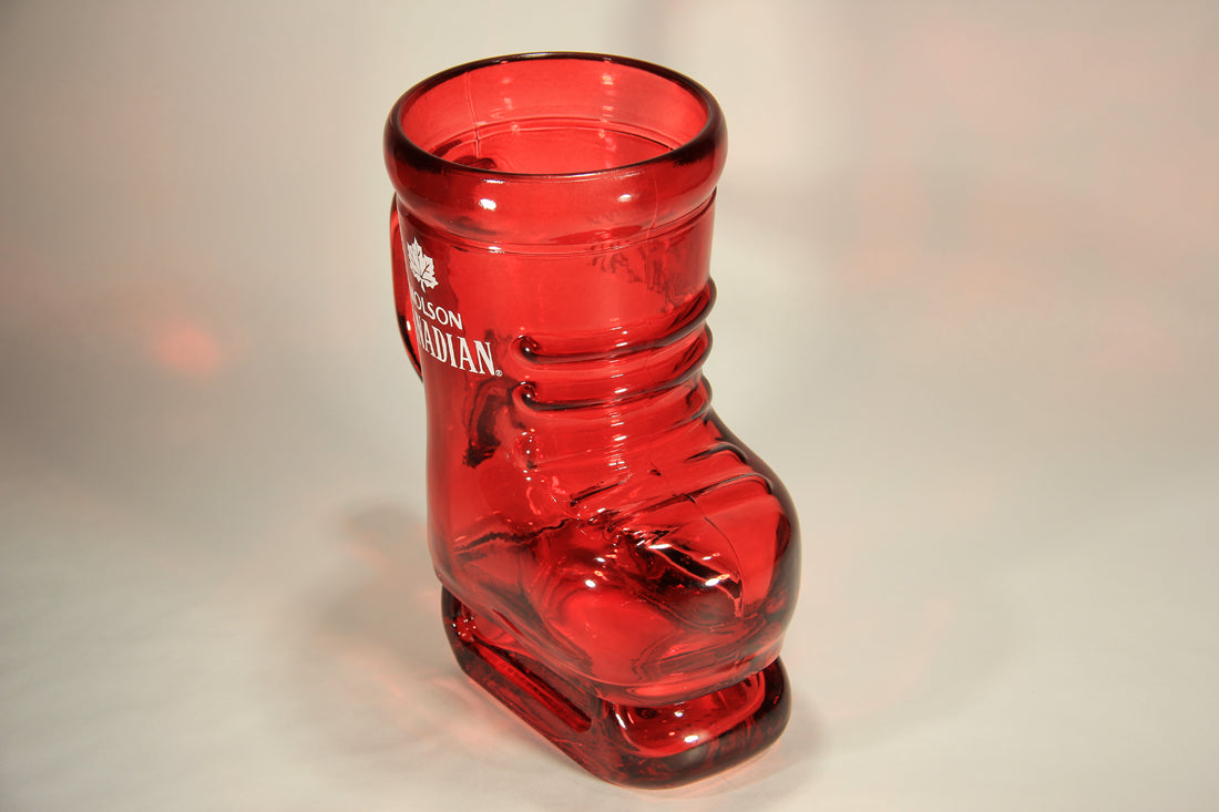 Molson Canadian Red Skate Mug Shaped Beer Glass Canada Maple Leaf Logo L005688