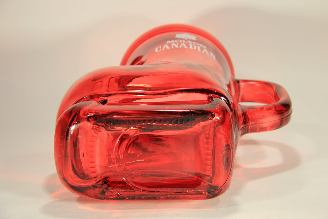 Molson Canadian Red Skate Mug Shaped Beer Glass Canada Maple Leaf Logo L005688