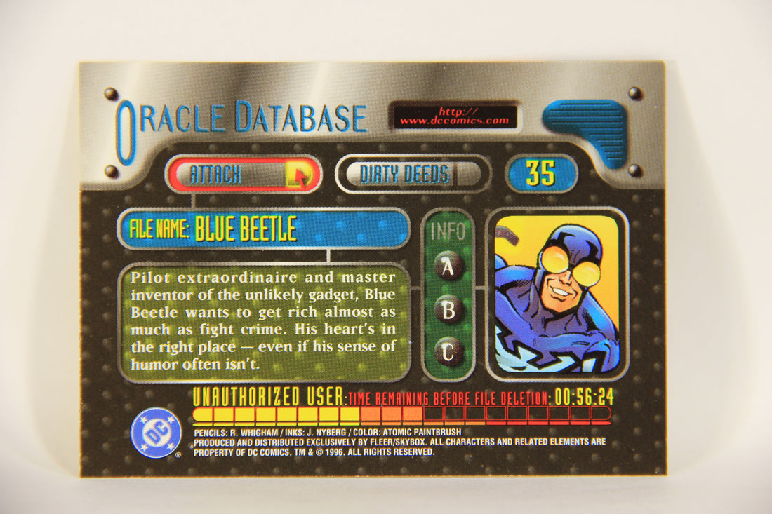 DC Outburst Firepower 1996 Trading Card #35 Blue Beetle Embossed Card L005730