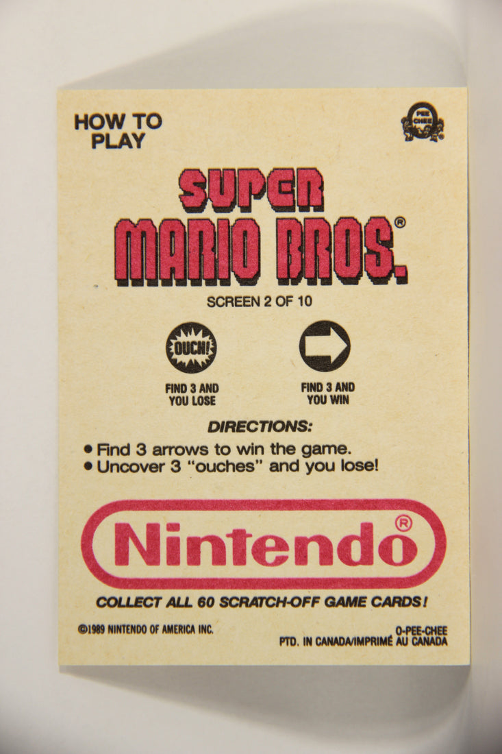 Nintendo Super Mario Bros 1989 Scratch-Off Card Screen #2 Of 10 ENG L005909