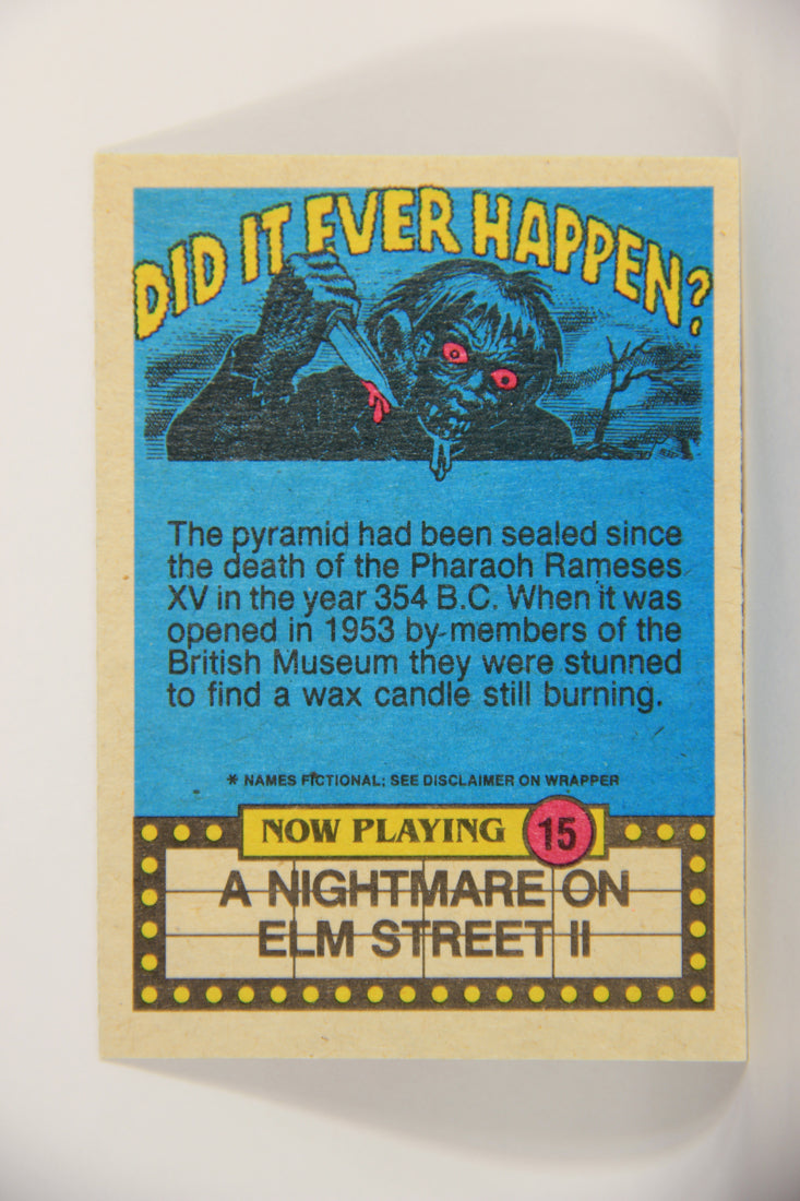 Fright Flicks 1988 Trading Card #15 Must Have Been Someone I Ate NOES L005933