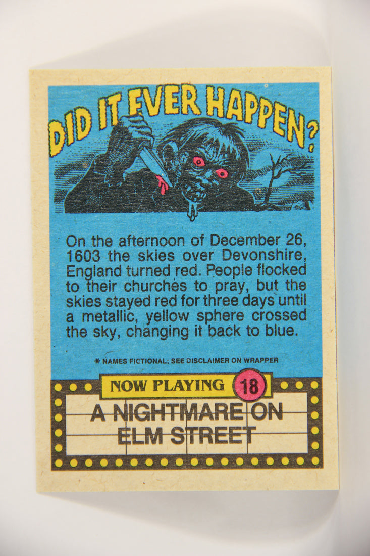 Fright Flicks 1988 Trading Card #18 Hey Who Swiped My Undershirt NOES L005936