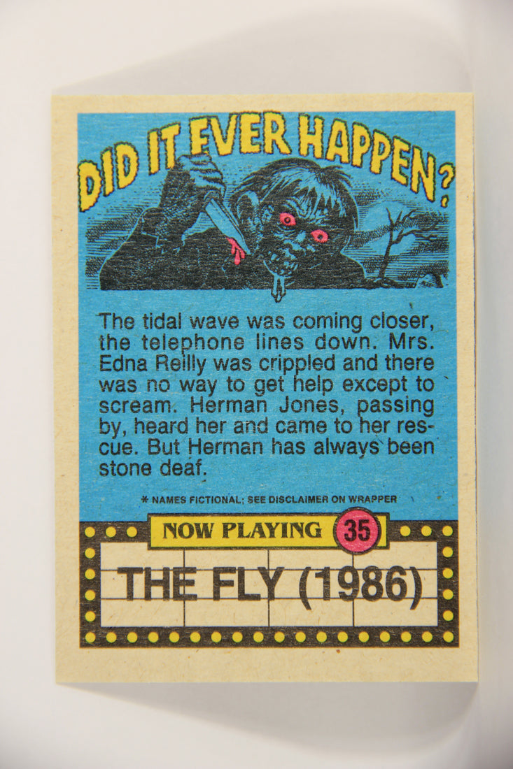 Fright Flicks 1988 Trading Card #35 One Tube of Acne Gel King Size The Fly L005953