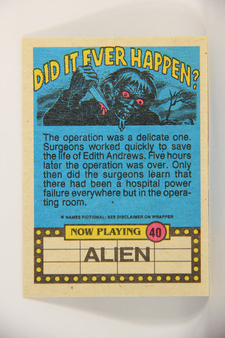 Fright Flicks 1988 Card #40 No Job Is Too Big For Your Local Exterminator L005958