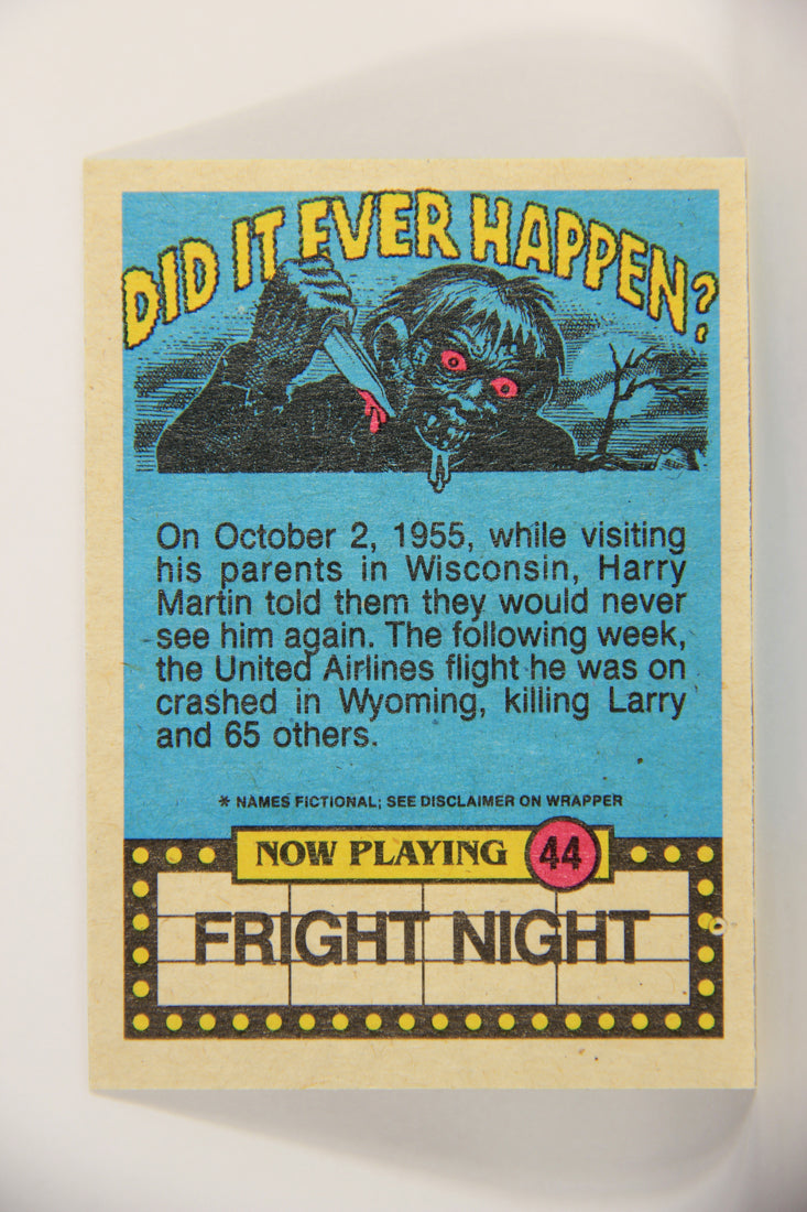 Fright Flicks 1988 Trading Card #44 Trick Or Treat Fright Night L005962