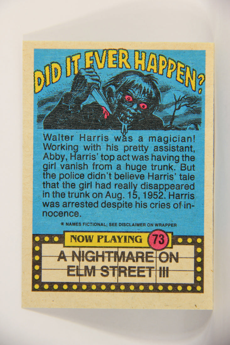 Fright Flicks 1988 Card #73 I Said I'd Give Blood But This Is Ridiculous NOES L005991