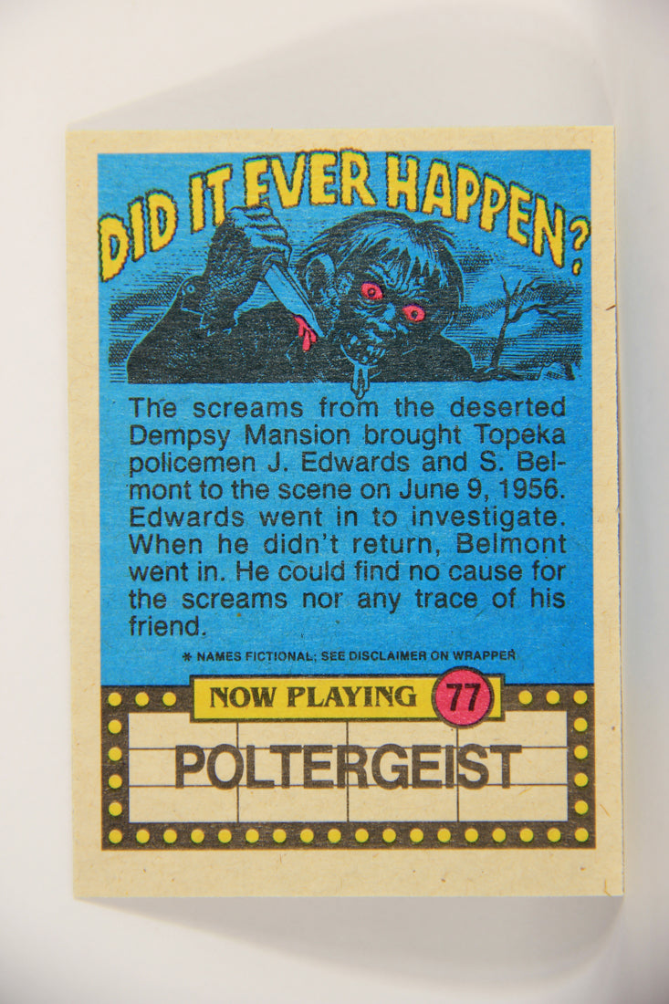 Fright Flicks 1988 Trading Card #77 Mommy I Want A Glass Of Water L005995