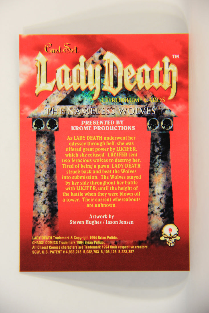 Lady Death Chromium 1994 Trading Card #9 The Nameless Wolves ENG L006248