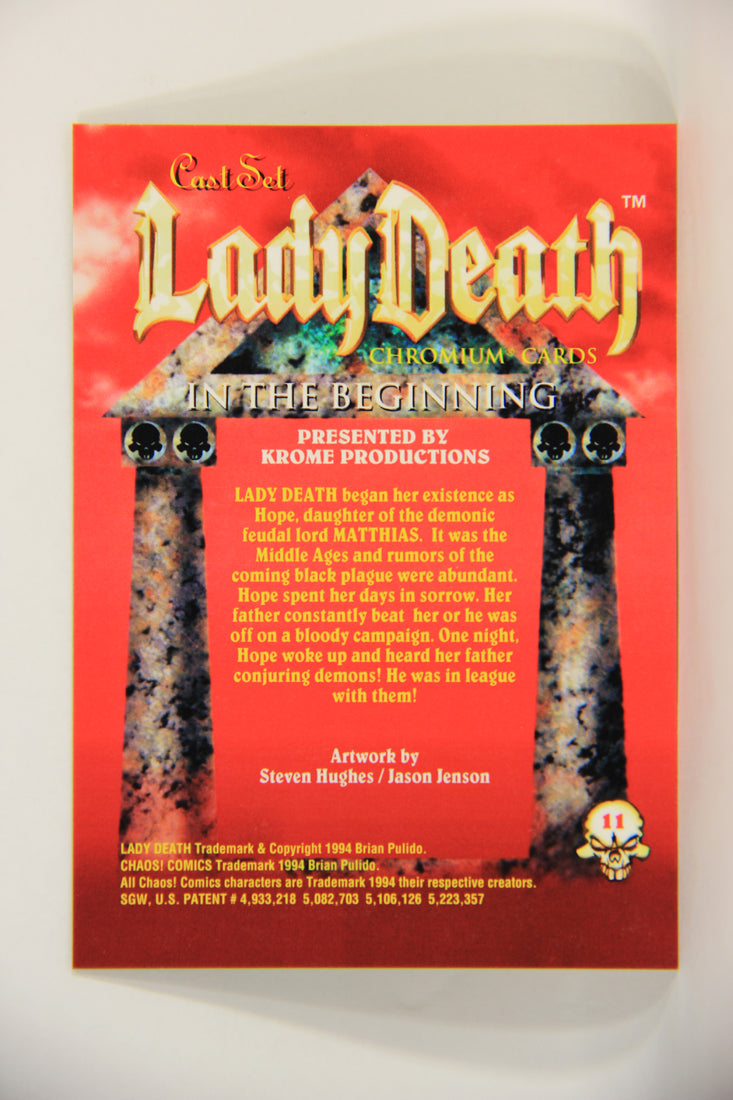 Lady Death Chromium 1994 Trading Card #11 In The Beginning ENG L006250
