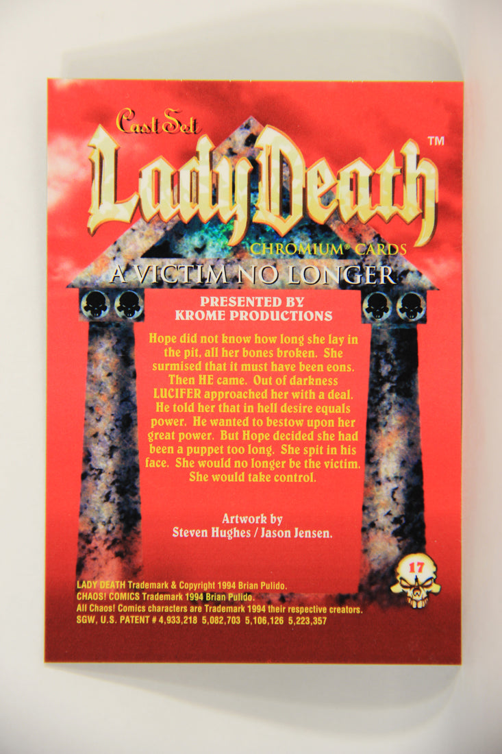Lady Death Chromium 1994 Trading Card #17 A Victim No Longer ENG L006256