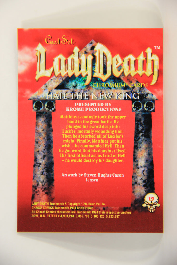 Lady Death Chromium 1994 Trading Card #19 Hail The New King ENG L006258
