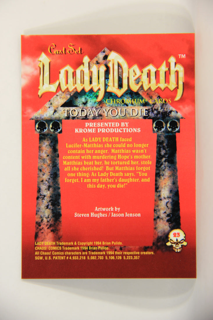 Lady Death Chromium 1994 Trading Card #23 Today You Die ENG L006262