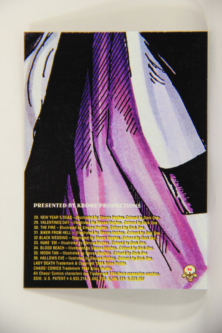 Lady Death Chromium 1994 Trading Card #34 Blood Beach ENG Puzzle L006273