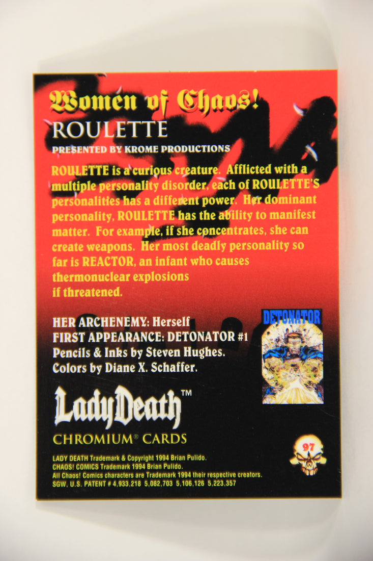 Lady Death Chromium 1994 Trading Card #97 Roulette ENG L006328