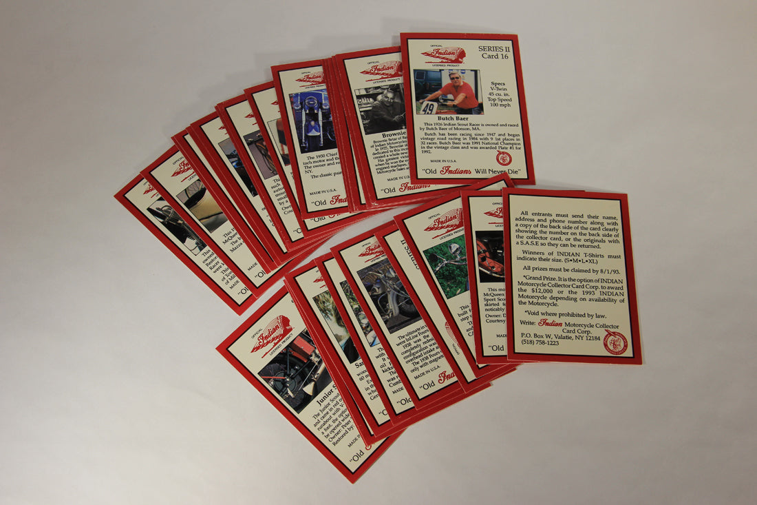 Indian Motorcycles Trading Cards 1993 Serie 2 Complete Set #1-25 ENG L006332