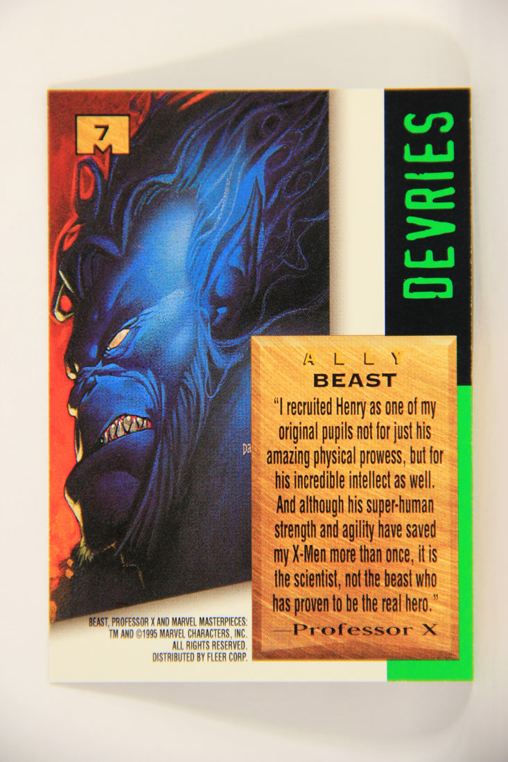 Marvel Masterpieces 1995 Trading Card #7 Beast ENG Fleer L006946