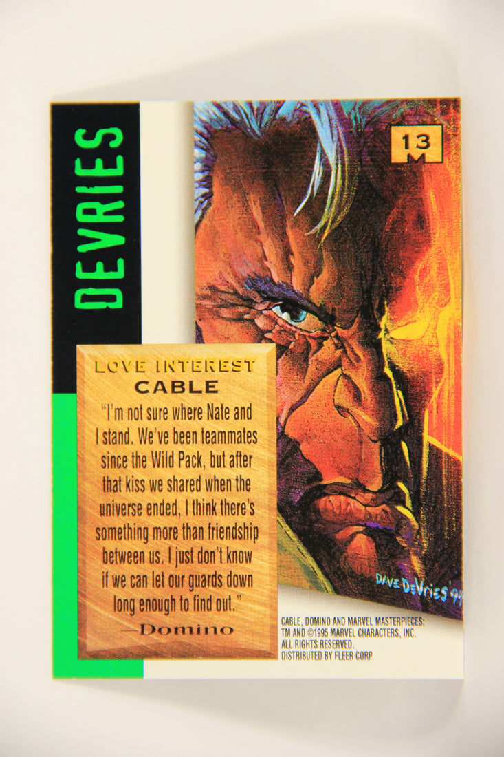 Marvel Masterpieces 1995 Trading Card #13 Cable ENG Fleer L006952