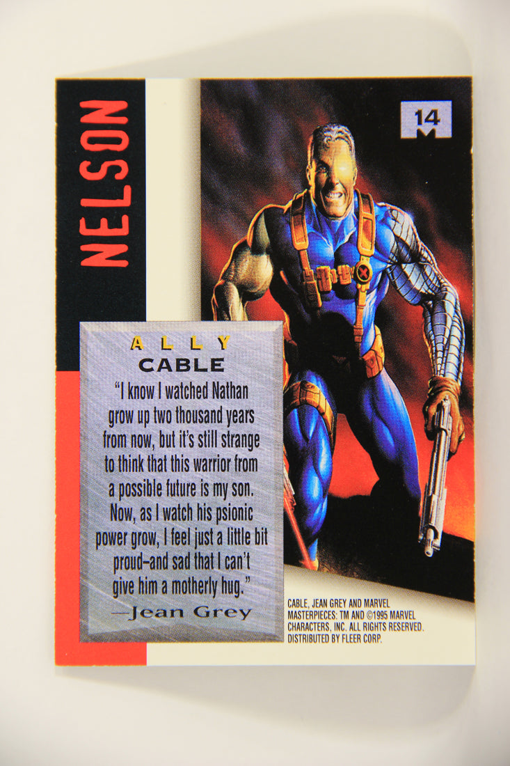 Marvel Masterpieces 1995 Trading Card #14 Cable ENG Fleer L006953