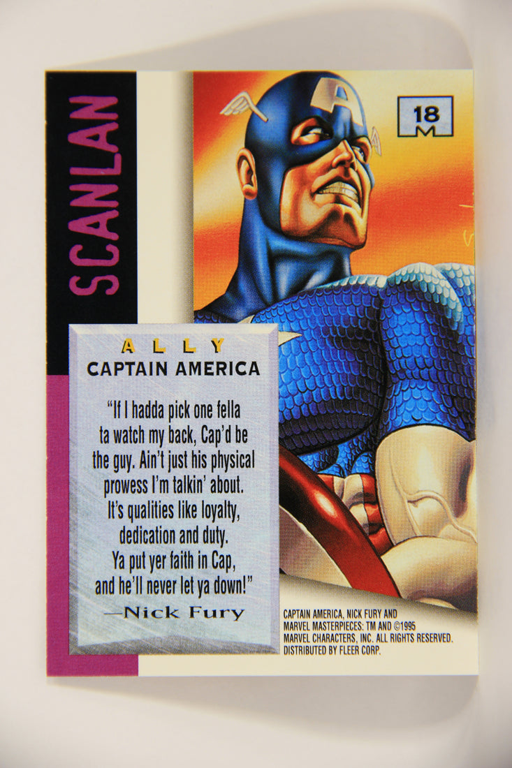 Marvel Masterpieces 1995 Trading Card #18 Captain America ENG Fleer L006957