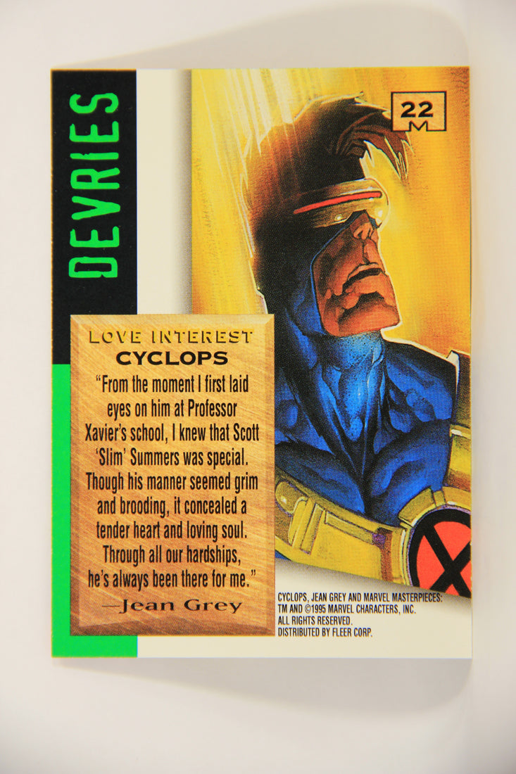 Marvel Masterpieces 1995 Trading Card #22 Cyclops ENG Fleer L006961