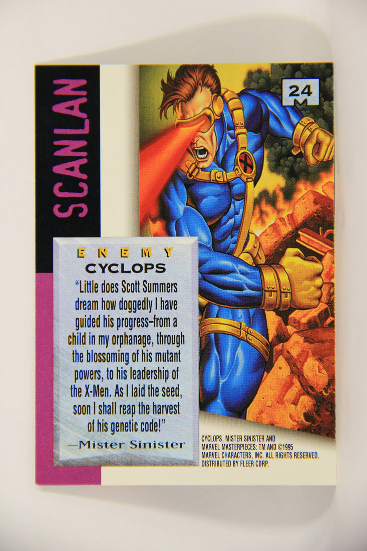Marvel Masterpieces 1995 Trading Card #24 Cyclops ENG Fleer L006963