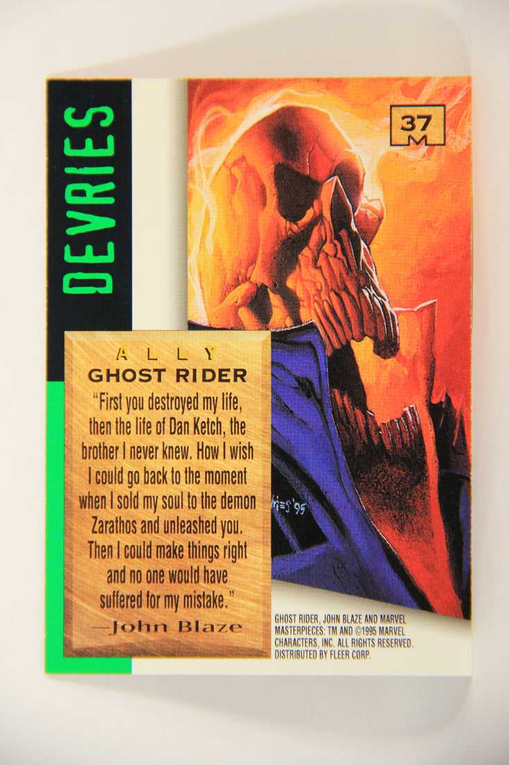 Marvel Masterpieces 1995 Trading Card #37 Ghost Rider ENG Fleer L006976