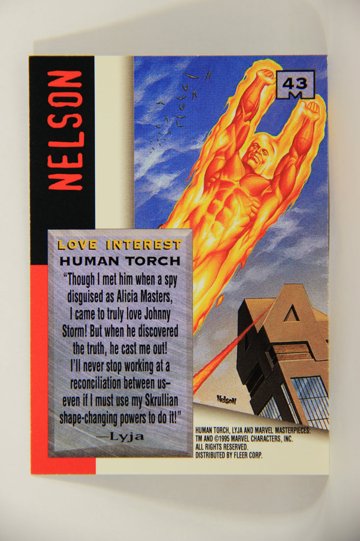 Marvel Masterpieces 1995 Trading Card #43 Human Torch ENG Fleer L006982