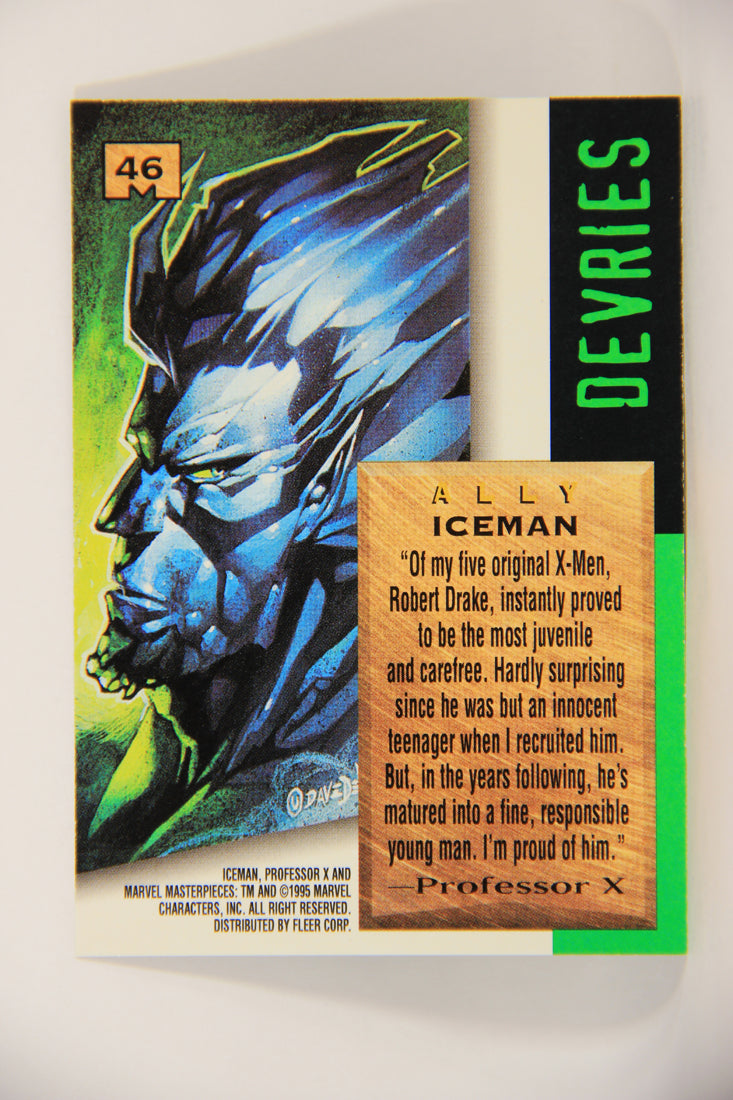 Marvel Masterpieces 1995 Trading Card #46 Iceman ENG Fleer L006985