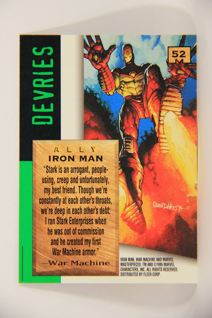 Marvel Masterpieces 1995 Trading Card #52 Iron Man ENG Fleer L006991