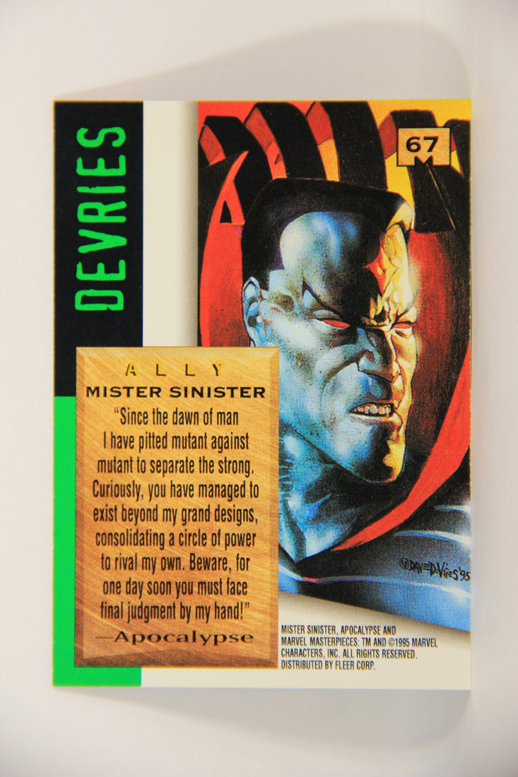 Marvel Masterpieces 1995 Trading Card #67 Mister Sinister ENG Fleer L007006
