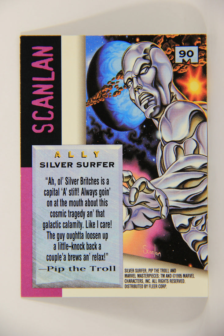 Marvel Masterpieces 1995 Trading Card #90 Silver Surfer ENG Fleer L007029