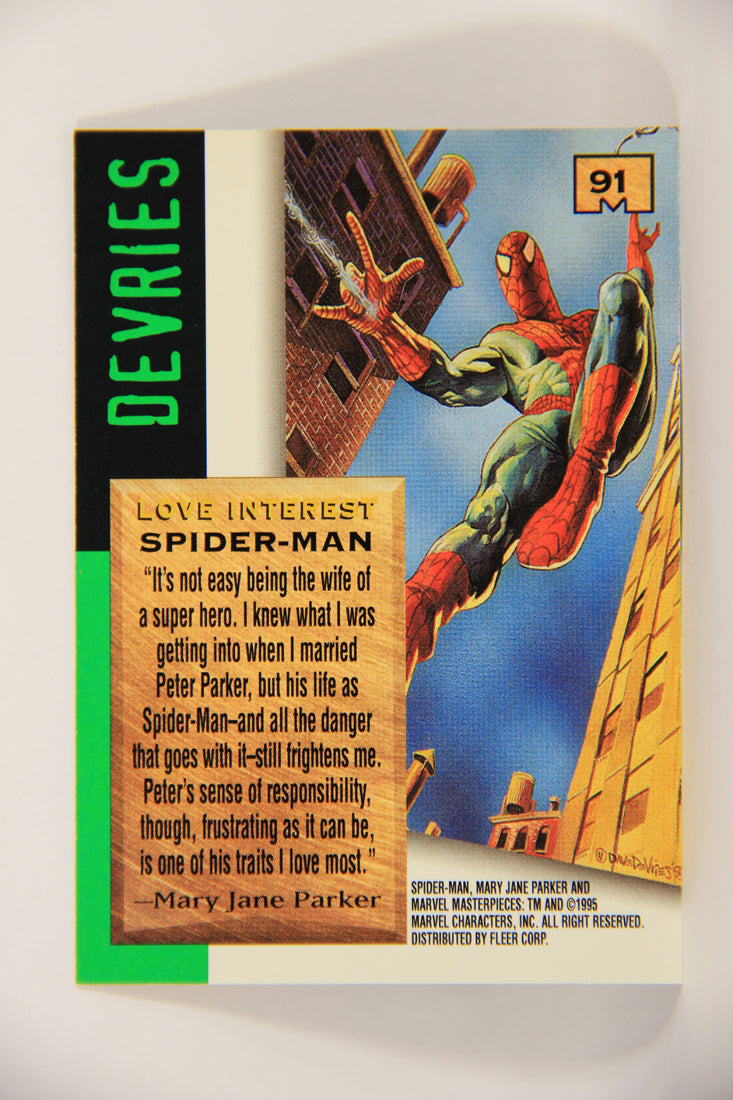 Marvel Masterpieces 1995 Trading Card #91 Spider-Man ENG Fleer L007030