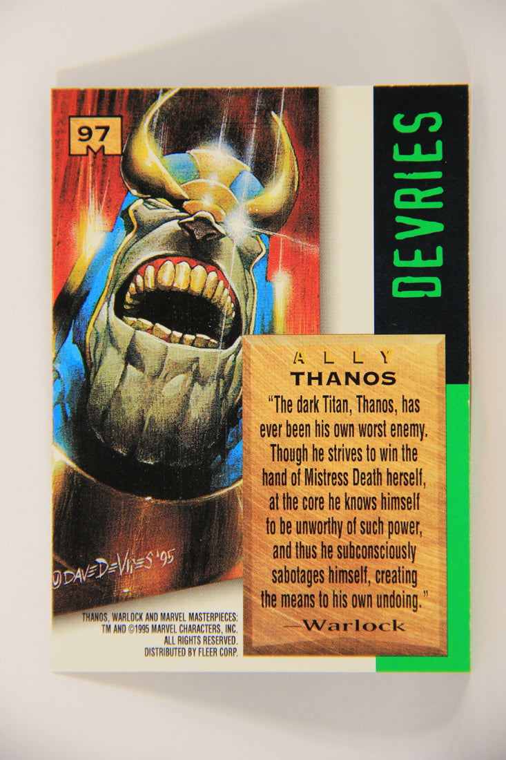 Marvel Masterpieces 1995 Trading Card #97 Thanos ENG Fleer L007036