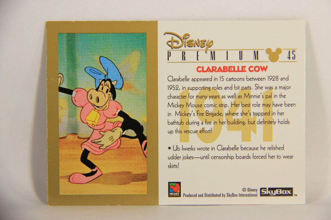 Disney Premium 1995 Trading Card #45 Clarabelle Cow L007228