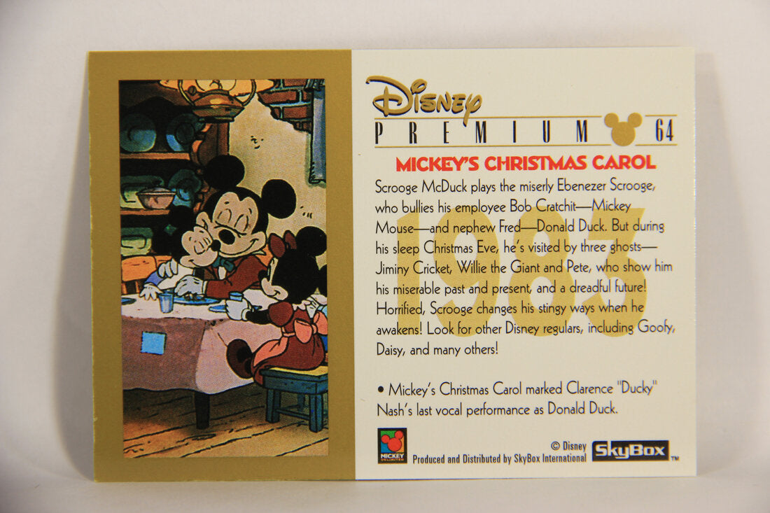 Disney Premium 1995 Trading Card #64 Mickey's Christmas Carol L007247