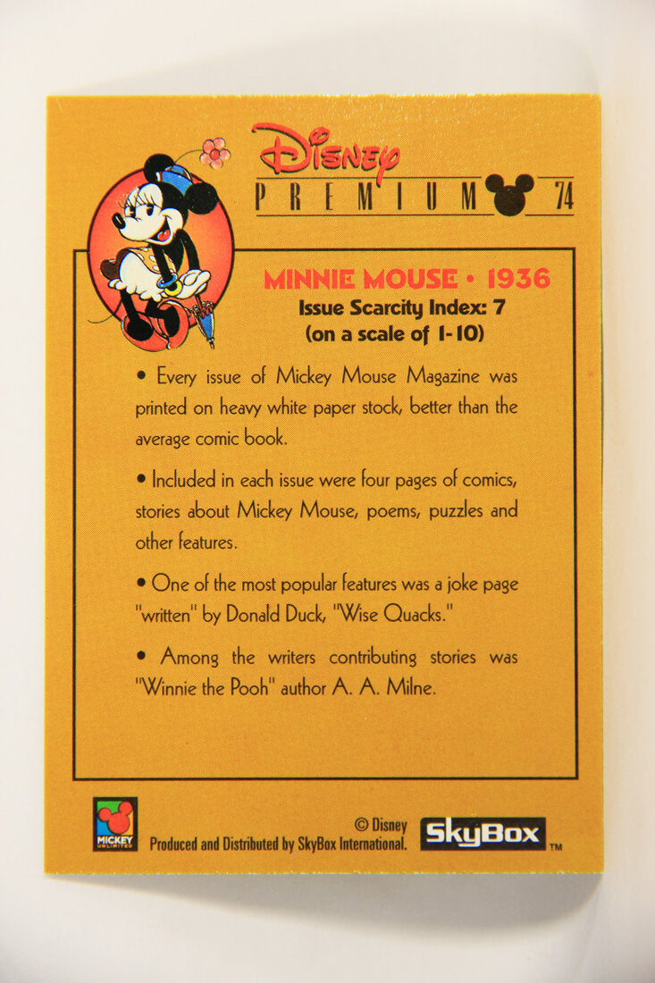 Disney Premium 1995 Trading Card #74 Minnie Mouse 1936 L007257