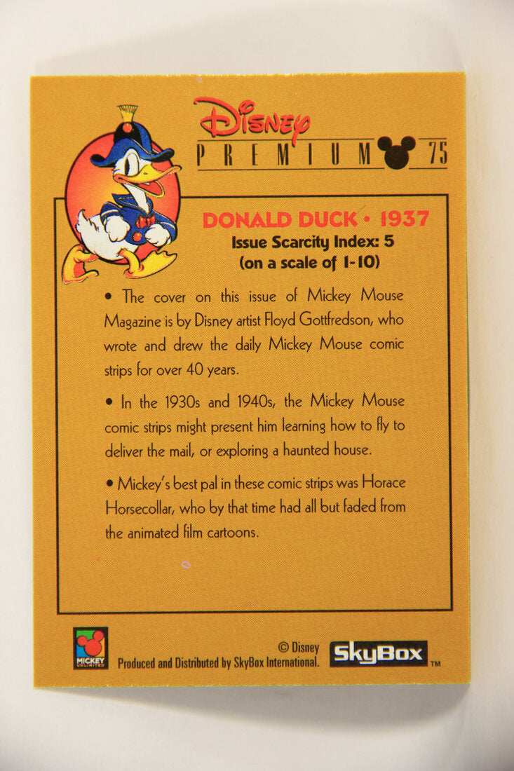 Disney Premium 1995 Trading Card #75 Donald Duck 1937 L007258