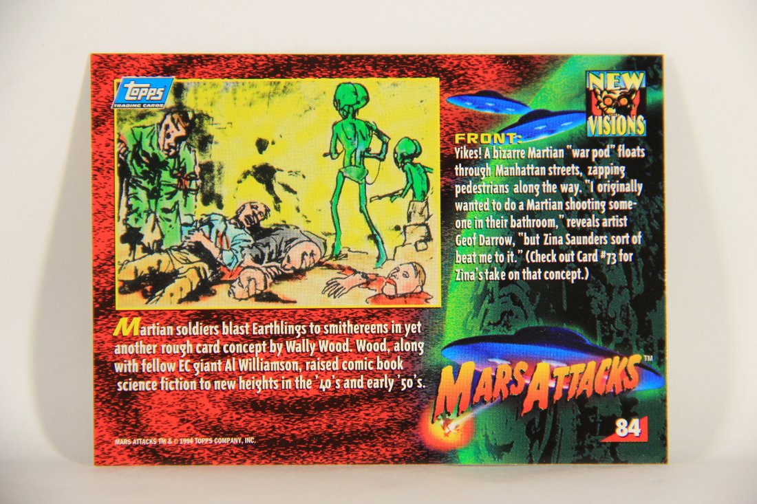 Mars Attacks 1994 Topps Trading Card #84 New Visions ENG Artwork L007347