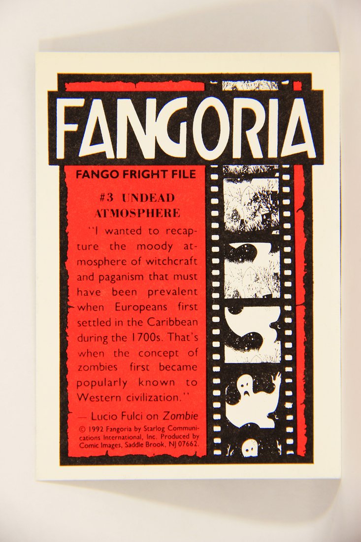 Fangoria Magazine Cover 1992 Trading Card #3 Undead Atmosphere - Zombie Movie ENG L007481