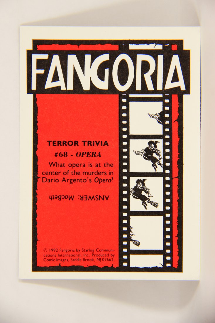 Fangoria Magazine Cover 1992 Trading Card #68 Opera - Amityville 3-D Movie ENG L007546