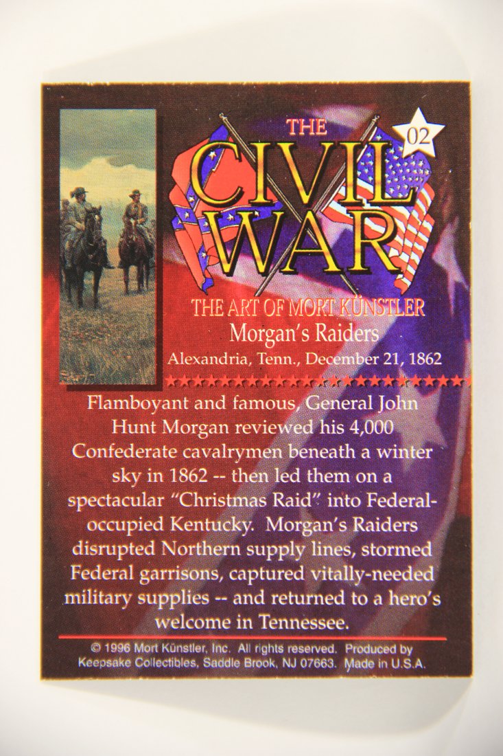 The Civil War The Art Of Mort Künstler 1996 Trading Card #2 Morgan's Raiders L008000